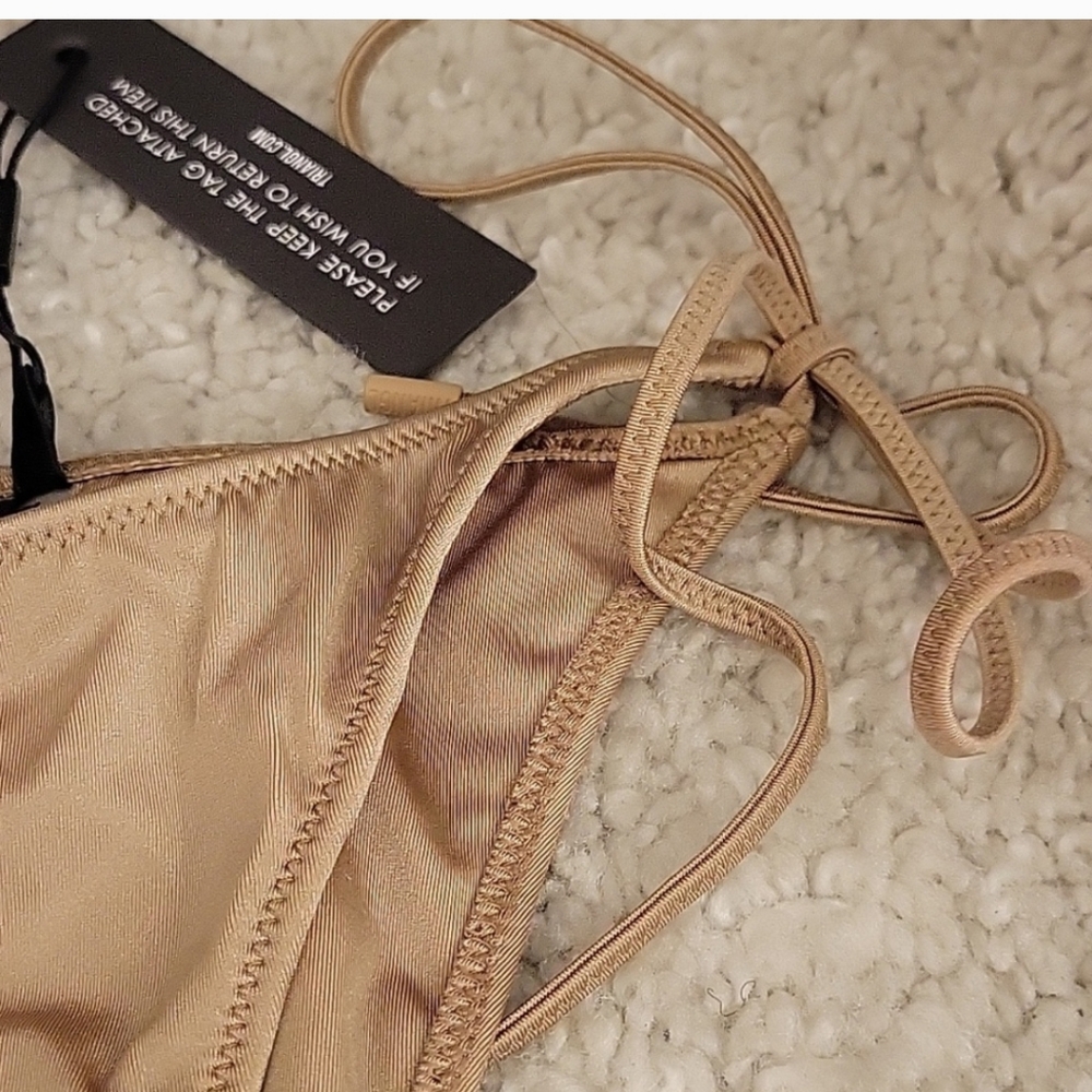 NEW TRIANGL bronze/gold Swim Bikini Bottoms Size S - Picture 10 of 10